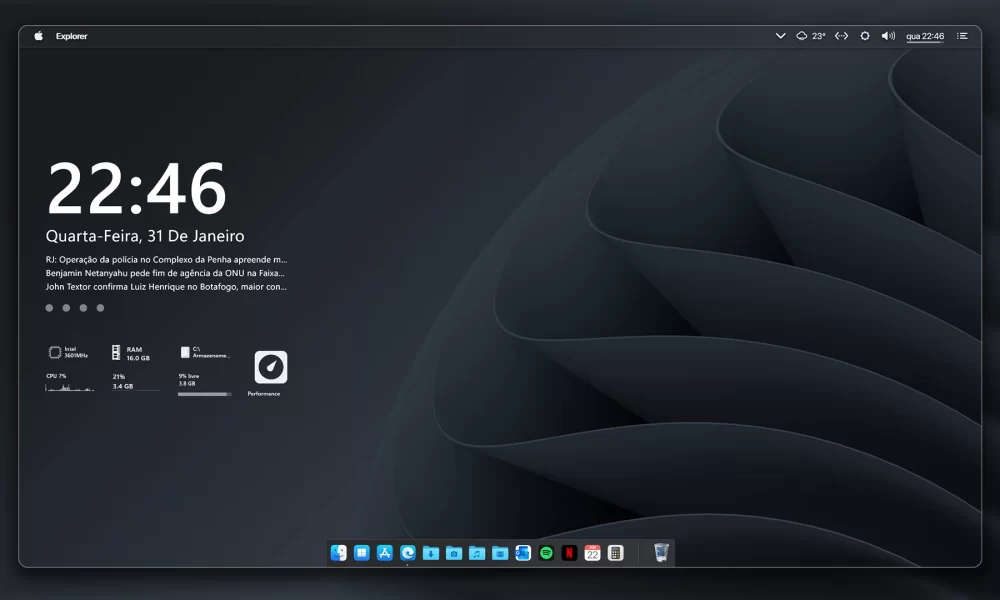 Tema Mac OS para windows