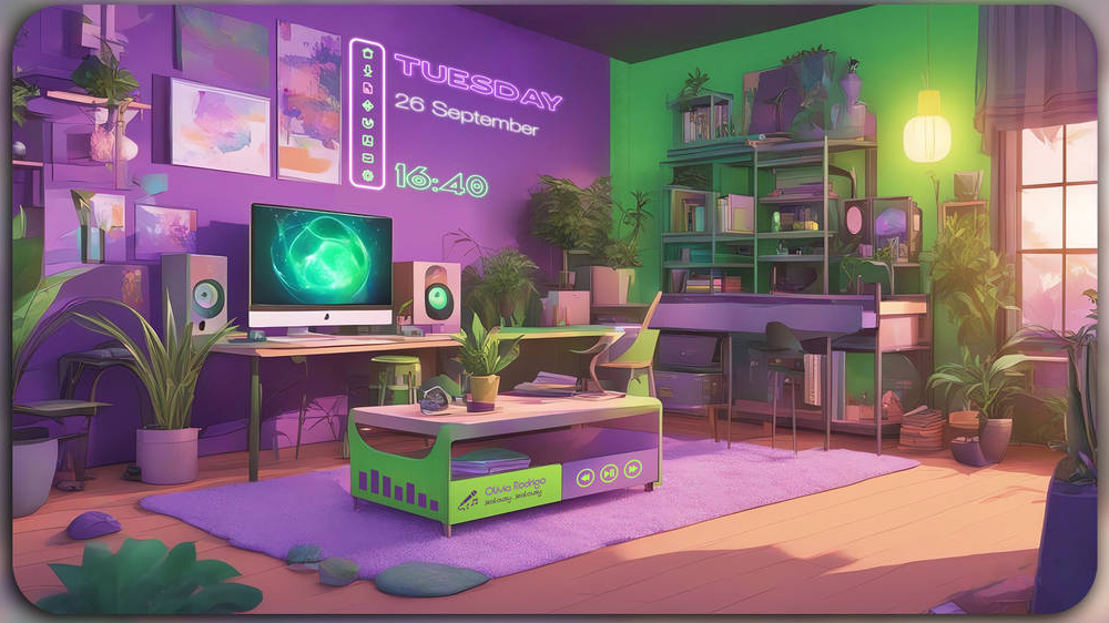 GreenPurple Skin Rainmeter