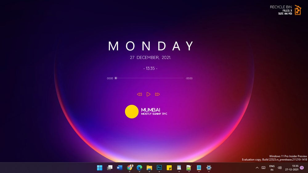 mond Skin Rainmeter