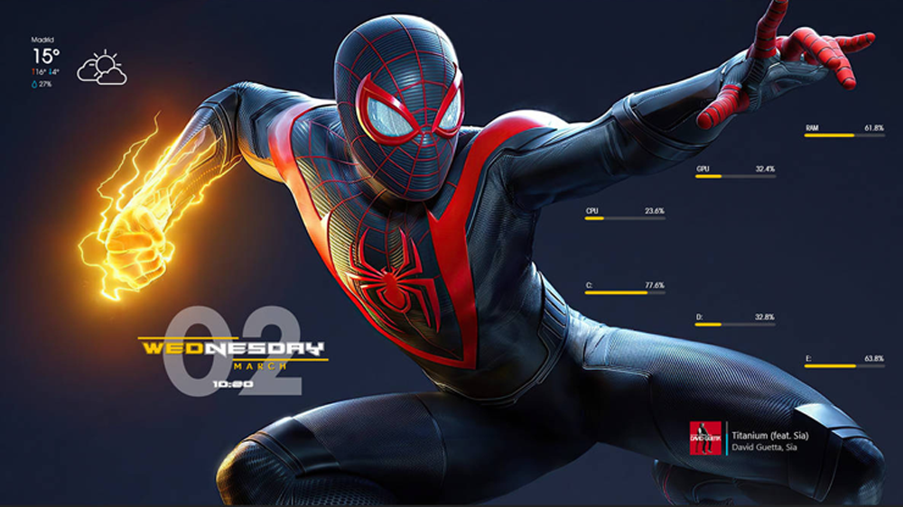 SpiderMan Skin Rainmeter