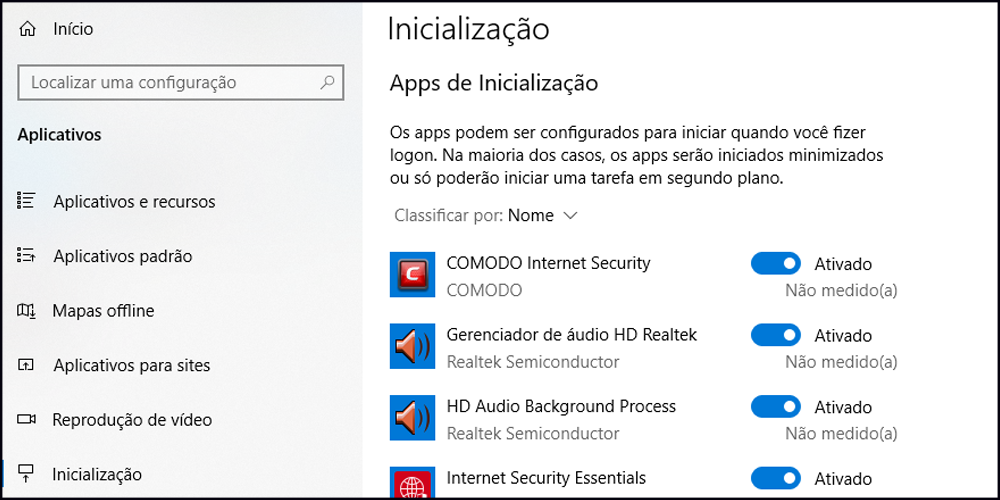 Desativar programas de inicialização para melhorar desempenho do pc